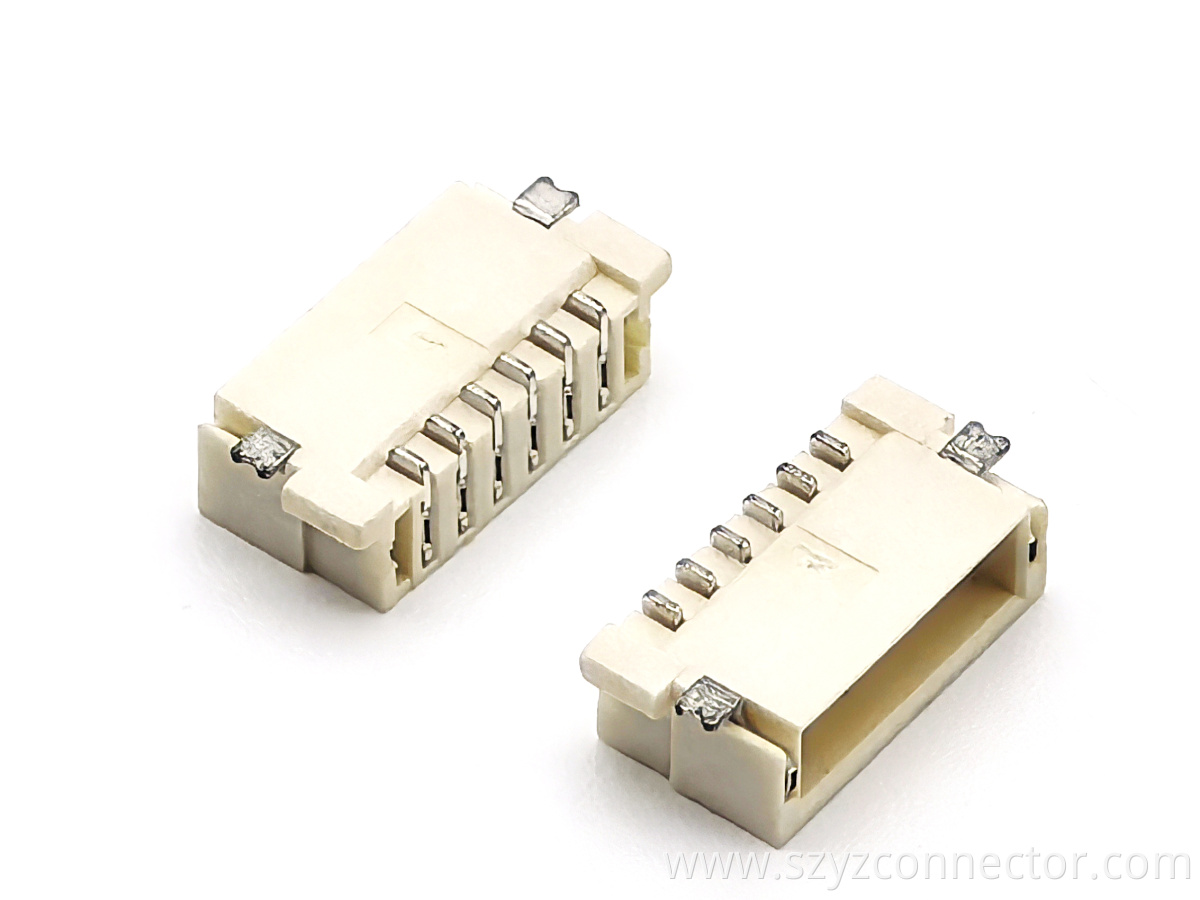 SHJ1.0mm Wafer Horizontal SMT Type 3711K Pin header Connector 6P